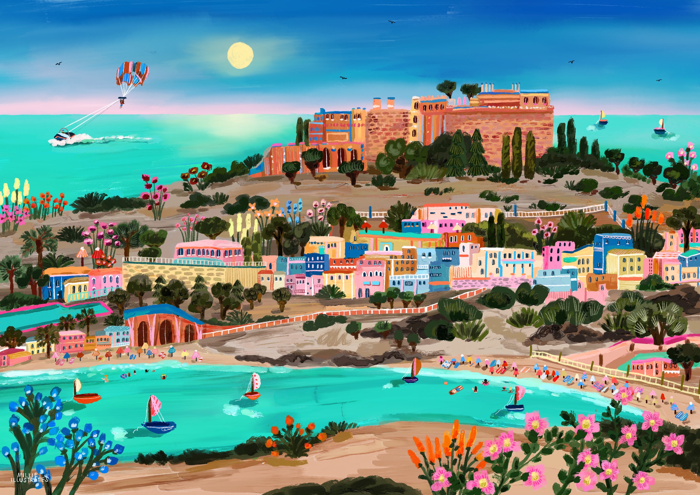 Rhodes, Lindos – Millieillustrates