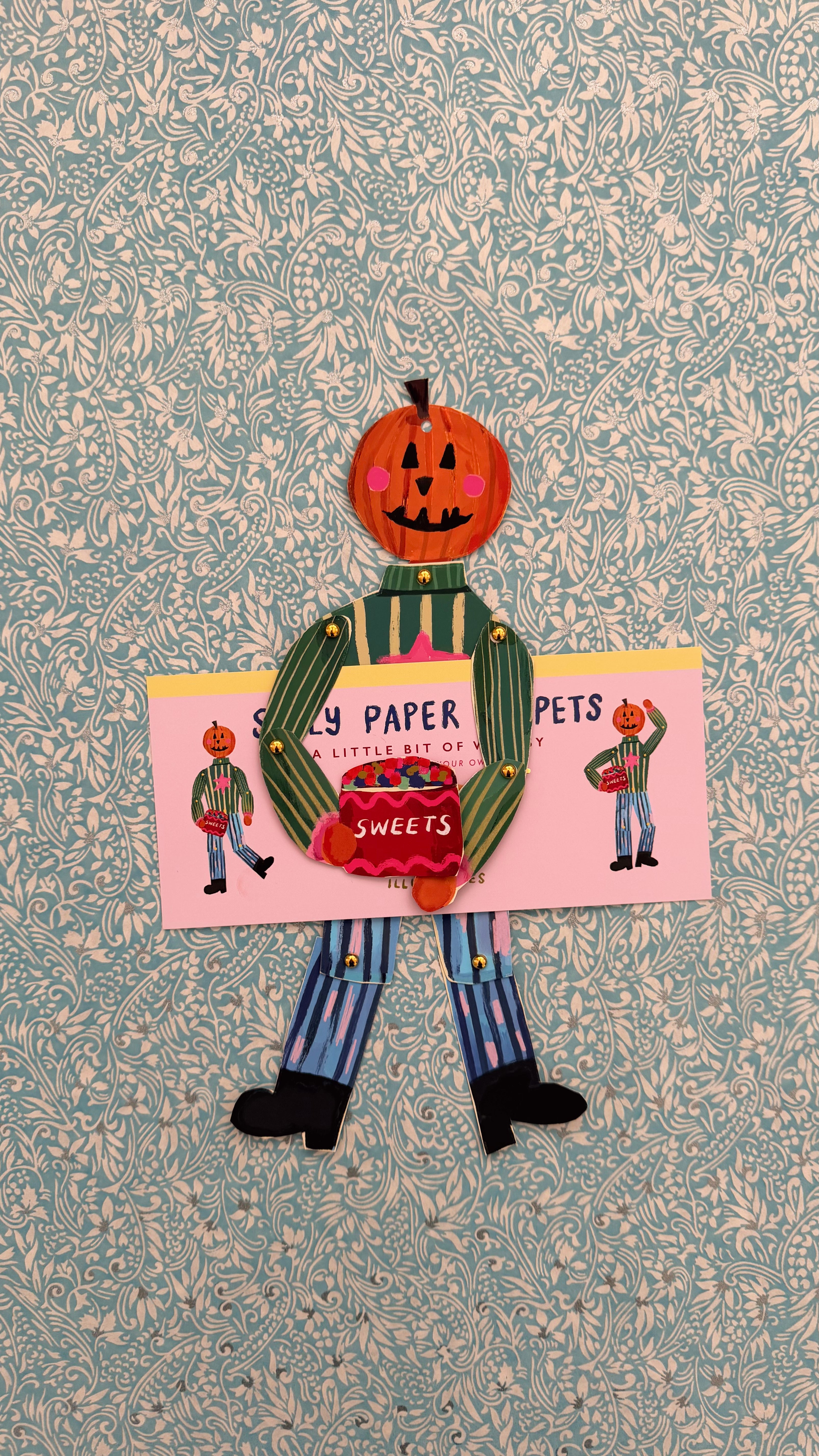 Silly Paper Puppet - Pumpkin Man