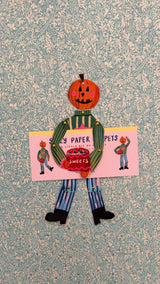 Silly Paper Puppet - Pumpkin Man