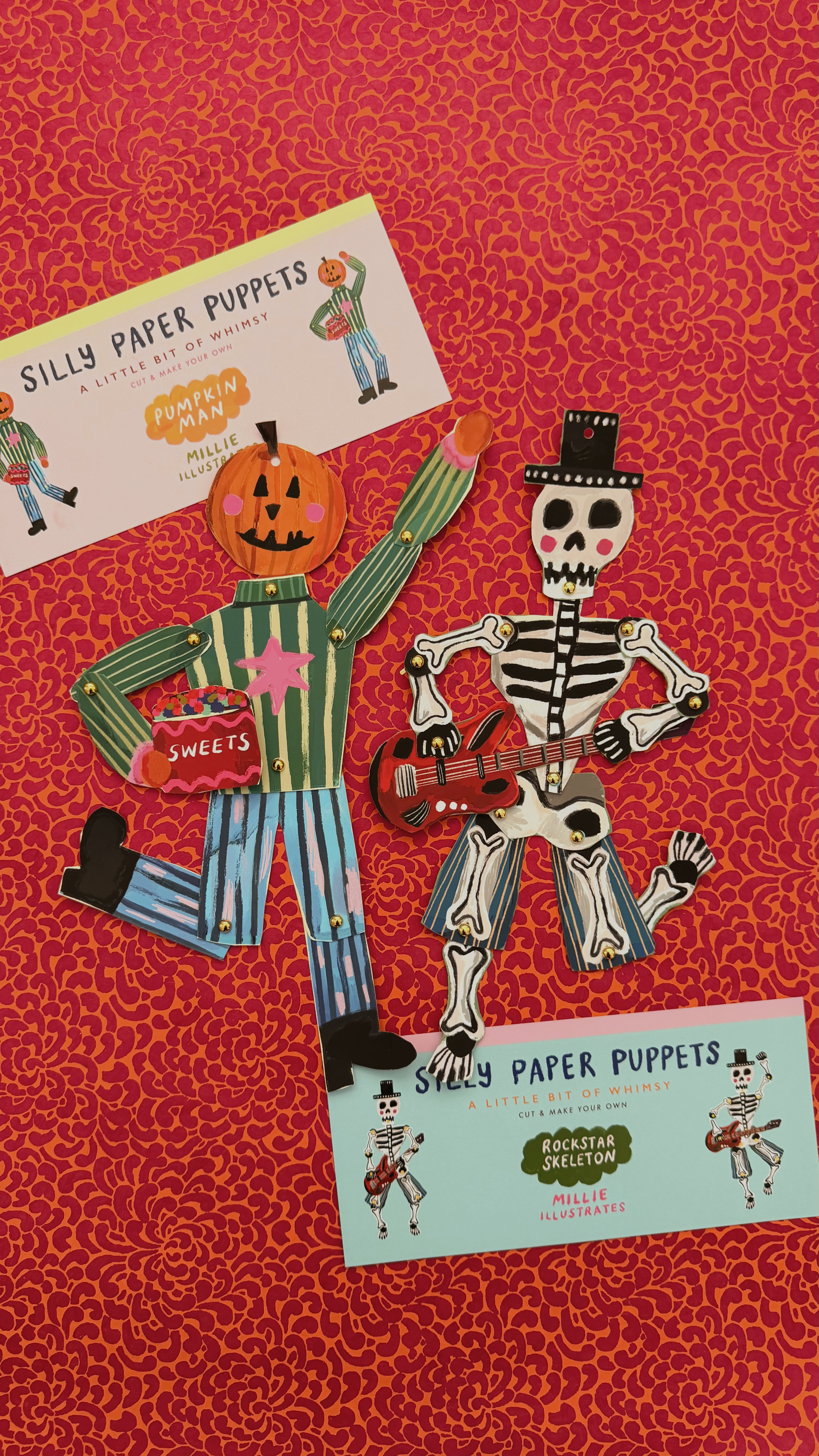 Silly Paper Puppet - Pumpkin Man