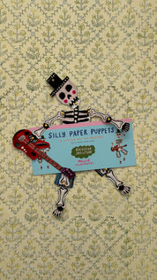 Silly Paper Puppet - Rockstar Skeleton