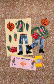 Silly Paper Puppet - Pumpkin Man