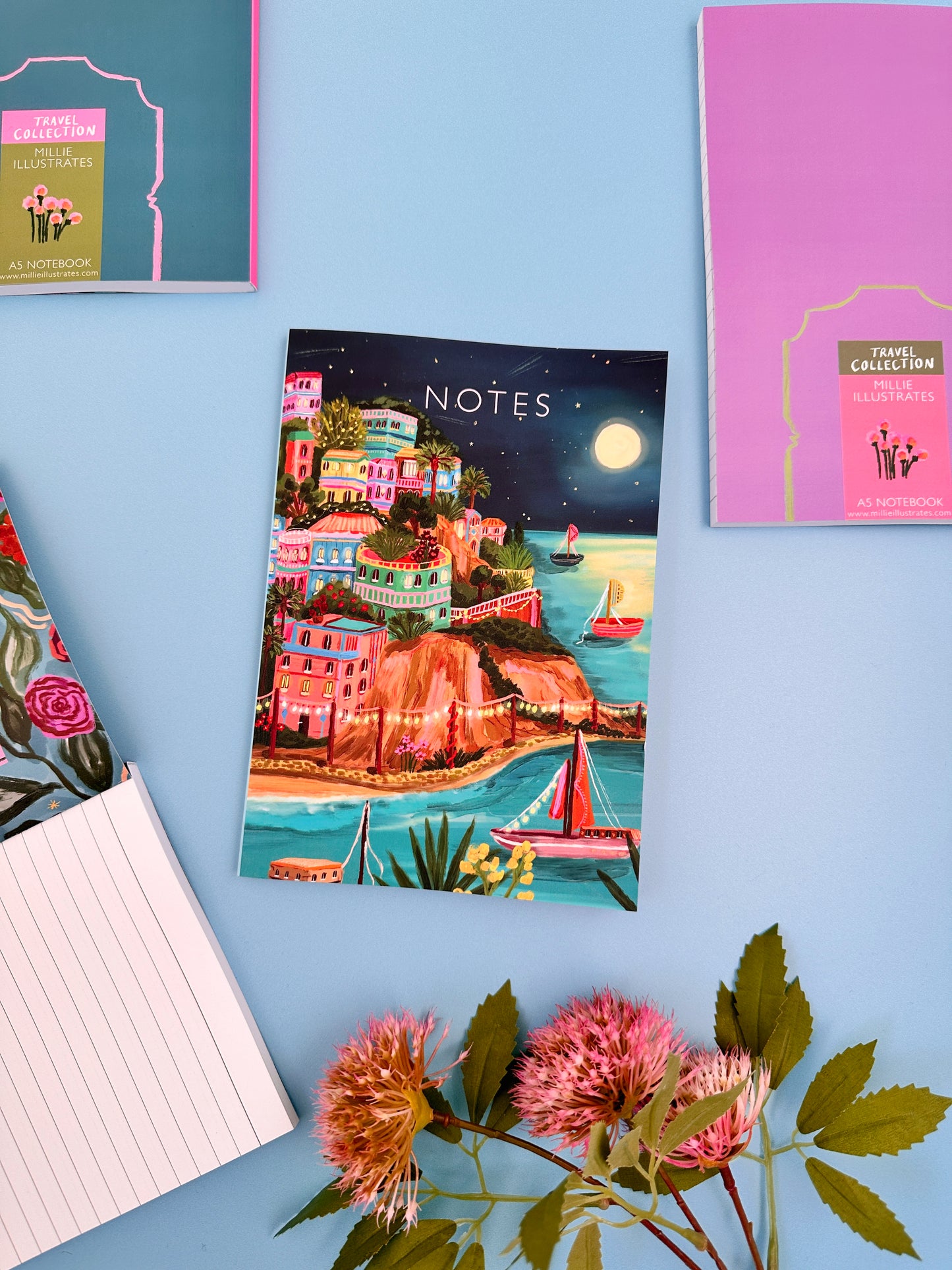 Moonlight Notebooks Manarola Moonlight Notebook – Millieillustrates
