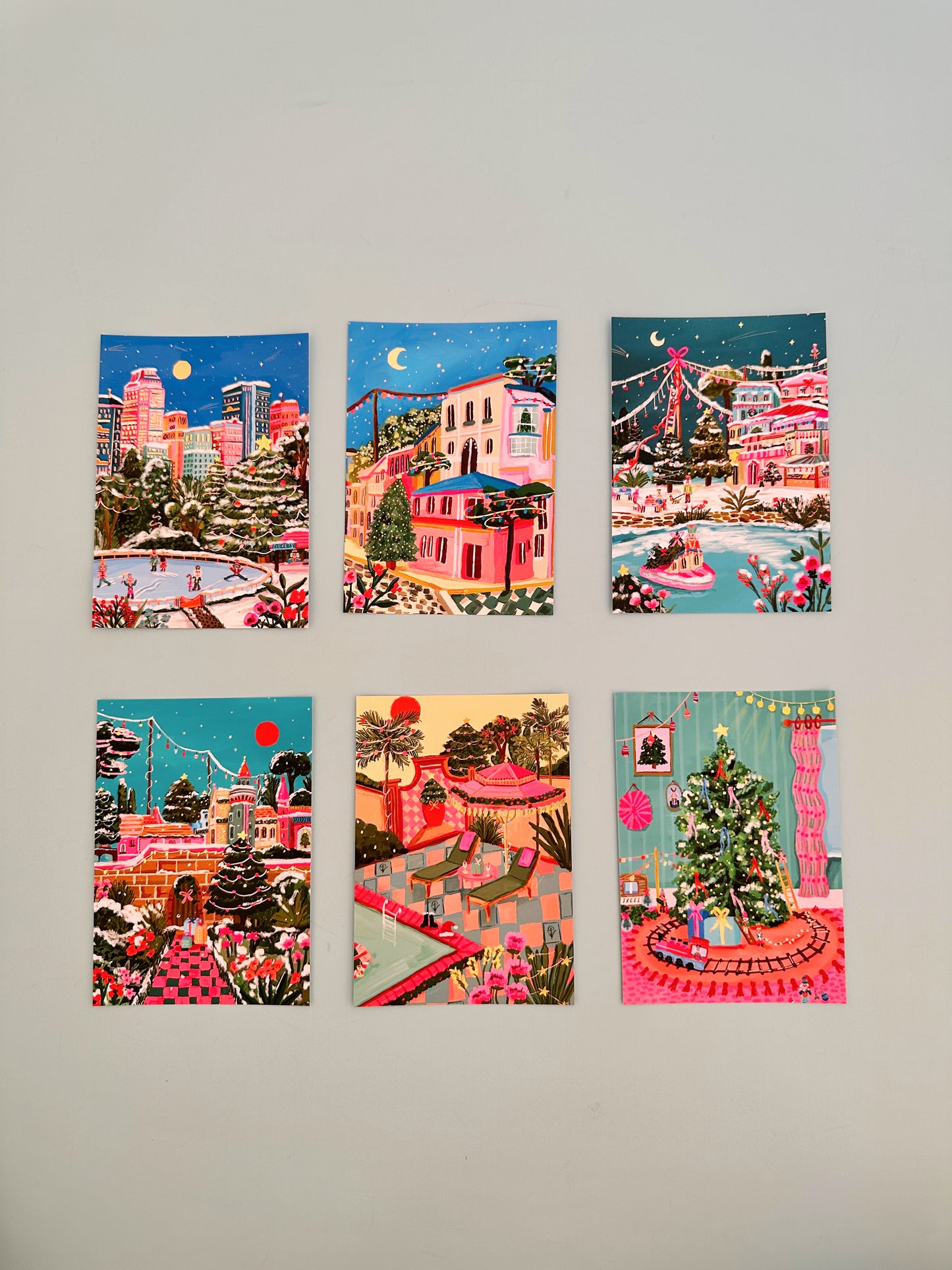 Christmas Postcard Set - Pack of 6