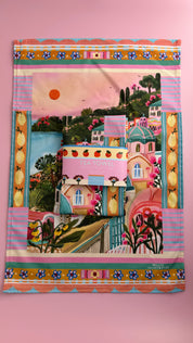 Santorini Sun Tea Towel