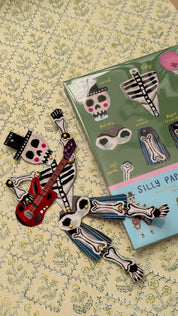Silly Paper Puppet - Rockstar Skeleton