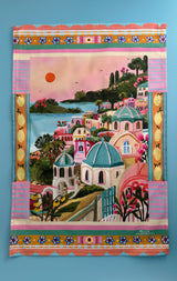 Santorini Sun Tea Towel