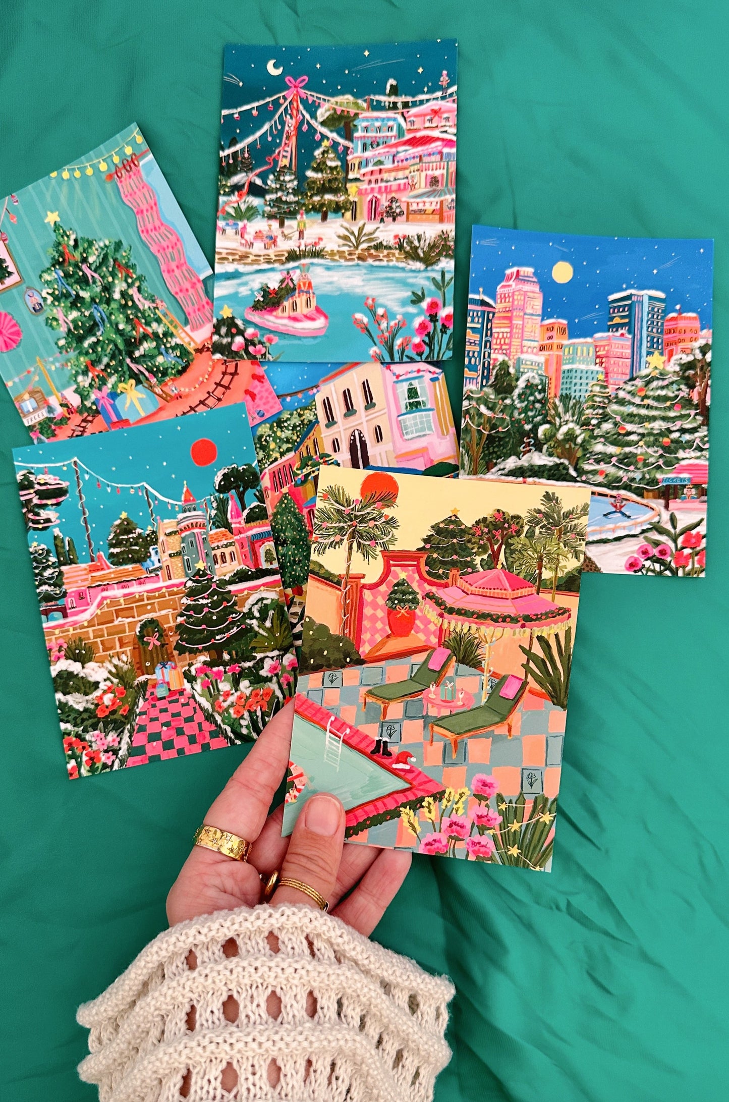 Christmas Postcard Set - Pack of 6