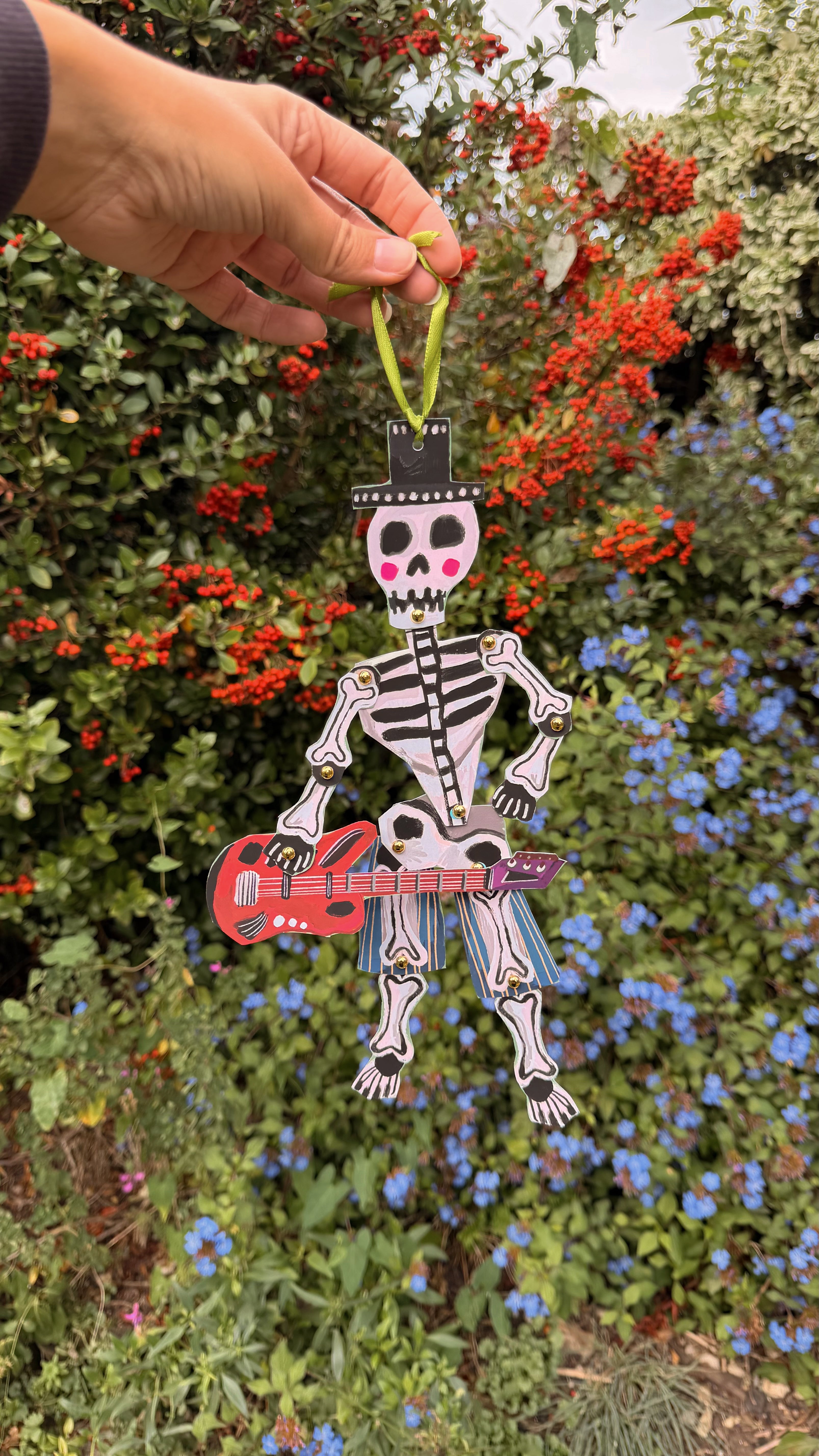 Silly Paper Puppet - Rockstar Skeleton