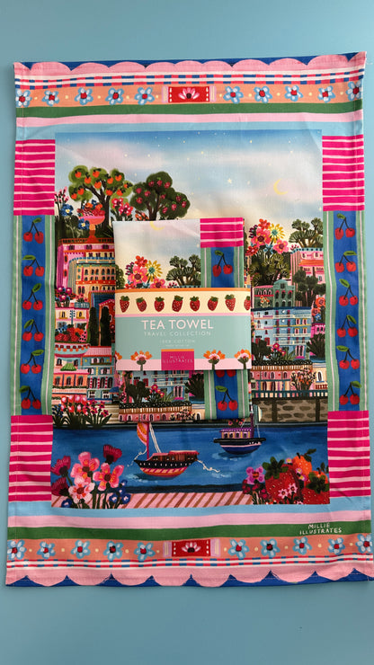 Port De Soller Tea Towel