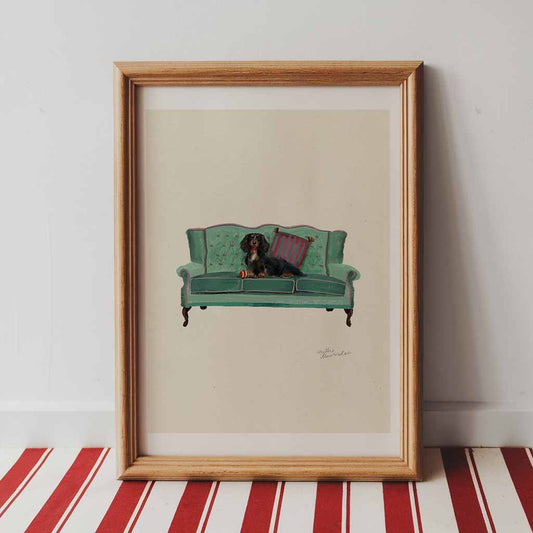 Black and Tan Long Haired Dachshund