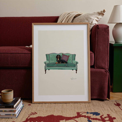 Black and Tan Long Haired Dachshund