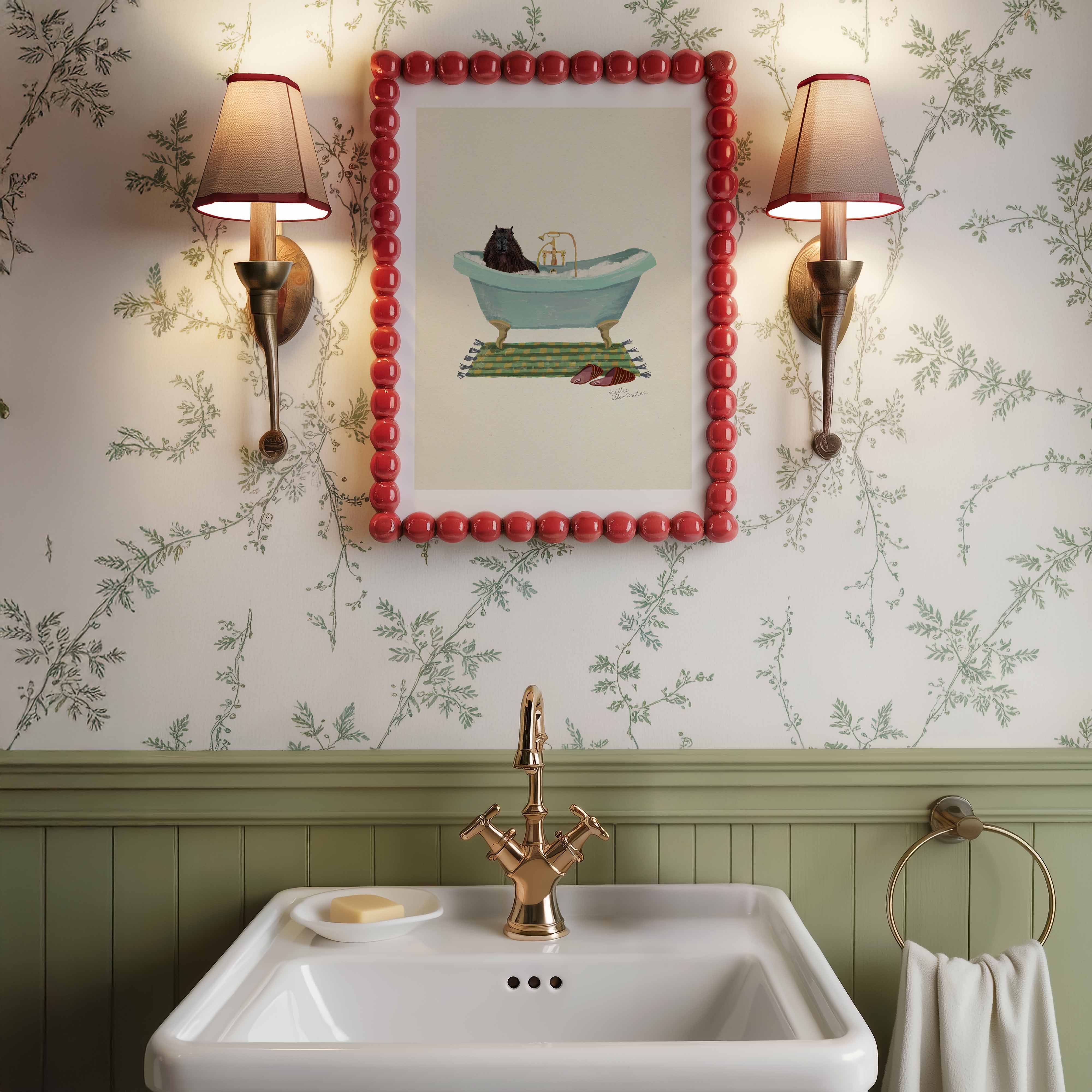 Capybara in the bath
