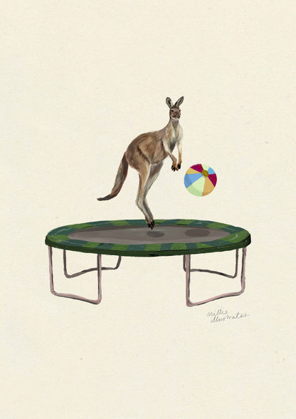 Kangaroo on the Trampoline