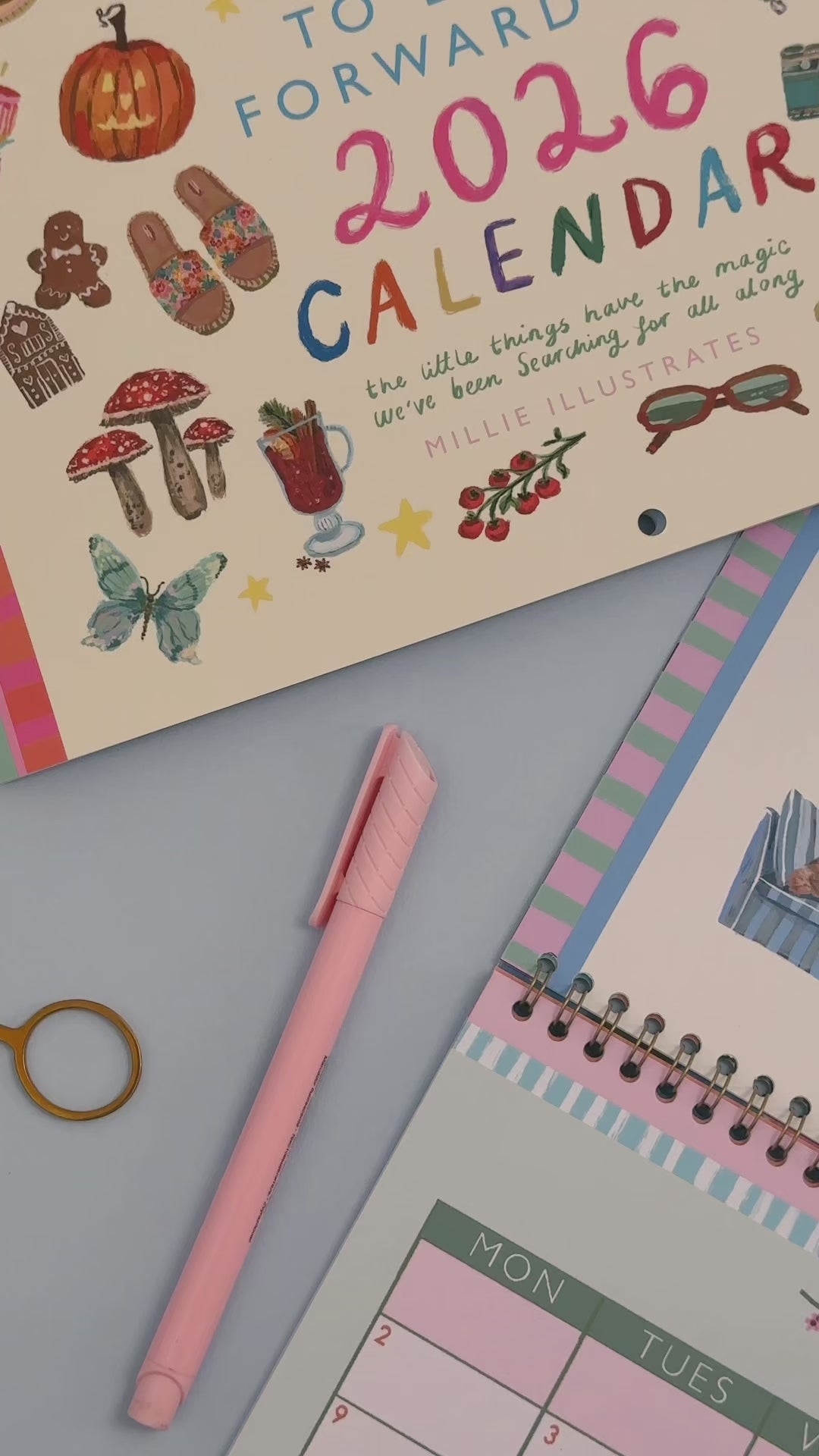 2026 "things to look forward to" A4 calendar