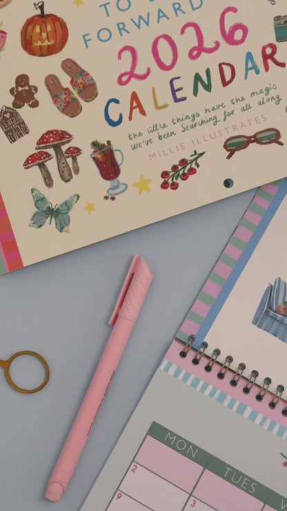 2026 "things to look forward to" A4 calendar