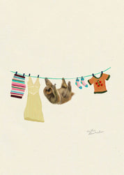 Sloth on the washing line